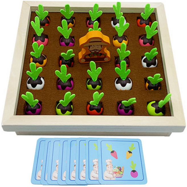 원목 야채 심기 완구, 혼합 색상, 1개