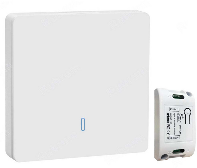 Neon 台灣霓虹 單開雙切隨意貼免佈線電源開關 平滑工藝, 1組