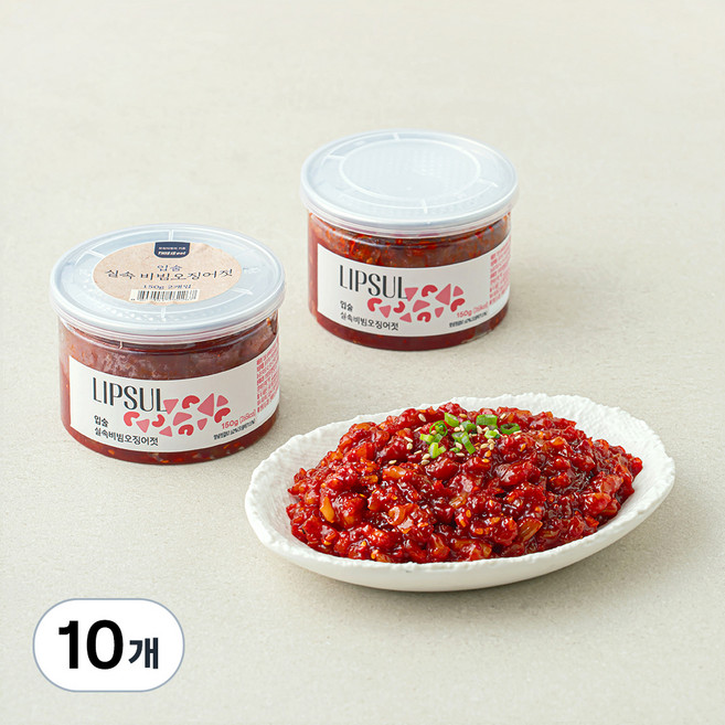 입술 실속 비빔오징어젓, 150g, 10개