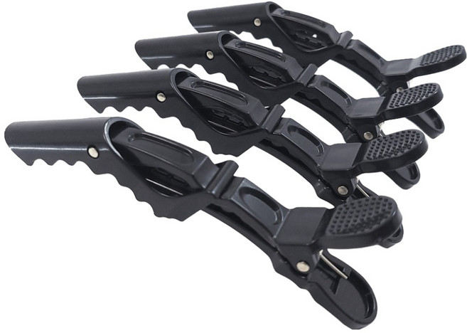 키스뉴욕 레드 강력한 고정력 헤어집게핀 대형 4p, 1개, 블랙