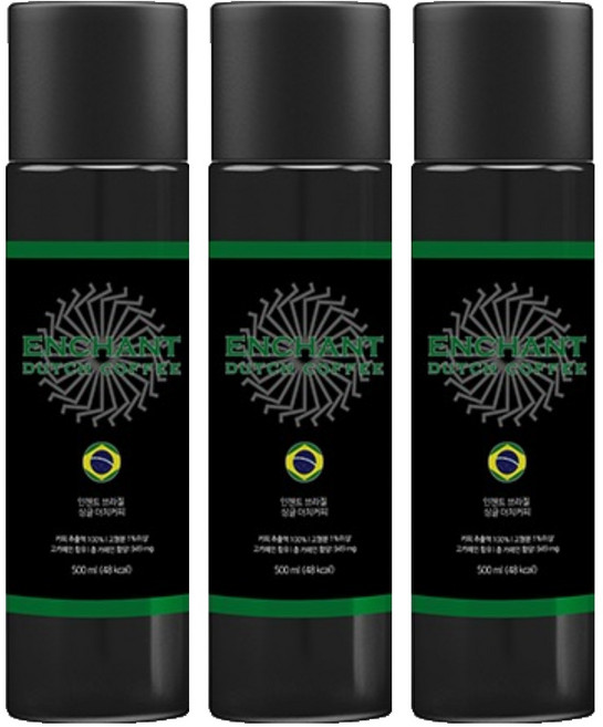 인챈트 브라질 싱글 더치커피, 500ml, 1개입, 3개