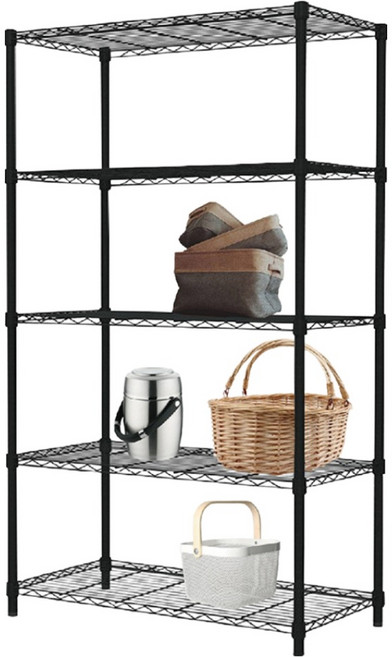 KI WISH 居家生活 輕型五層架, 黑色, 5層