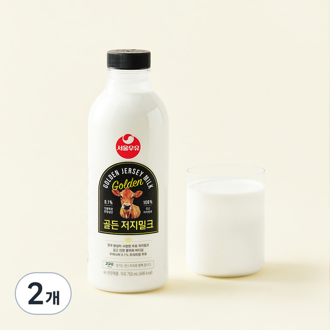 서울우유 골든 저지밀크, 750ml, 2개