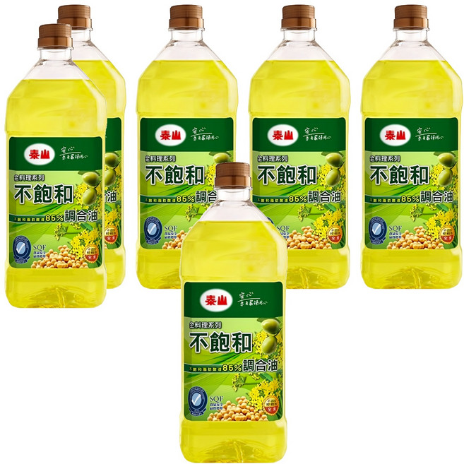 TAISUN 泰山 不飽和健康調合油, 2L, 6瓶