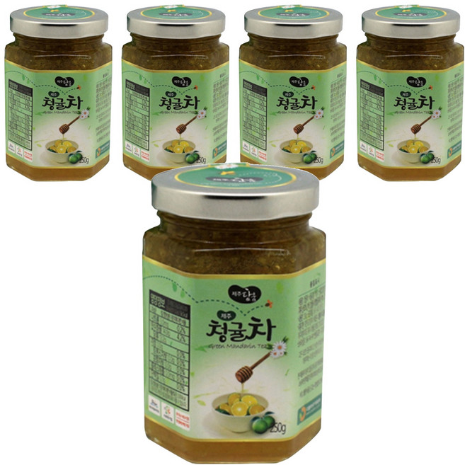 제주담움 청귤차, 1개입, 5개, 250g