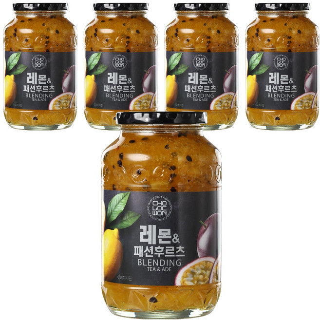 초록원 레몬 앤 패션후르츠 액상차, 1kg, 1개입, 5개