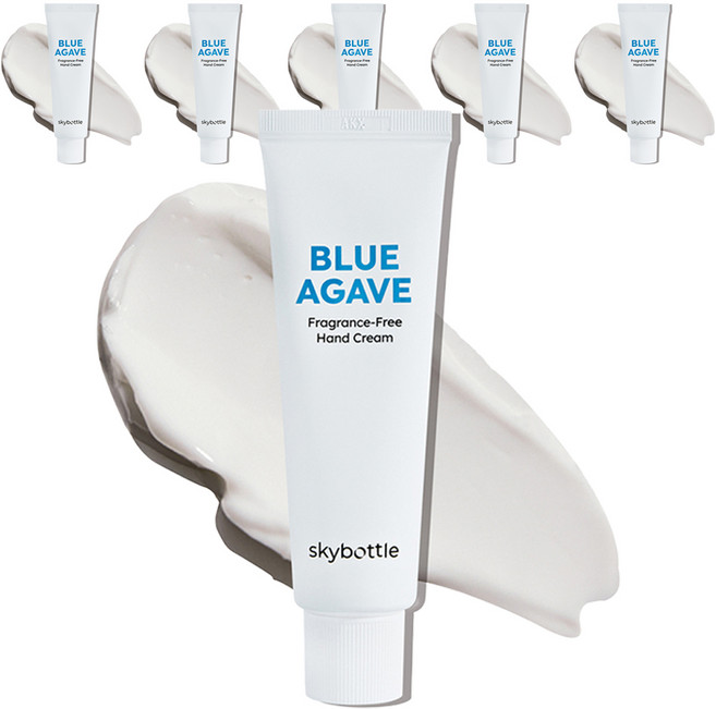 스카이보틀 블루아가베 핸드크림 무향, 6개, 50ml