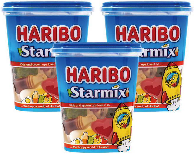 HARIBO 綜合明星軟糖杯, 175g, 3個