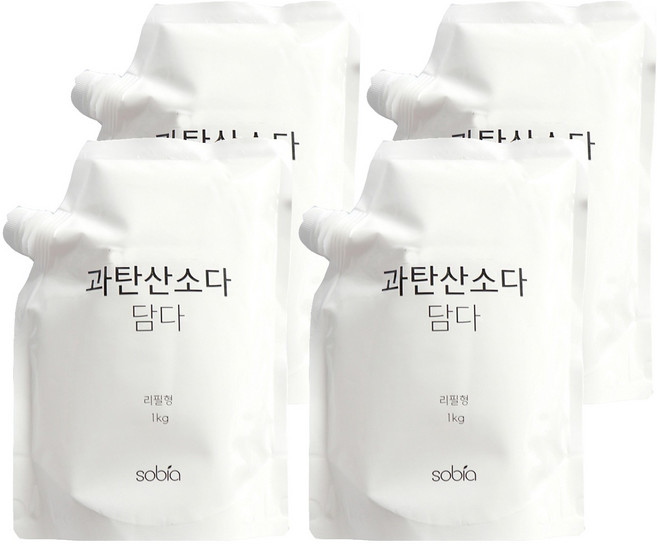 소비아 과탄산소다 담다 세제, 4개, 1kg