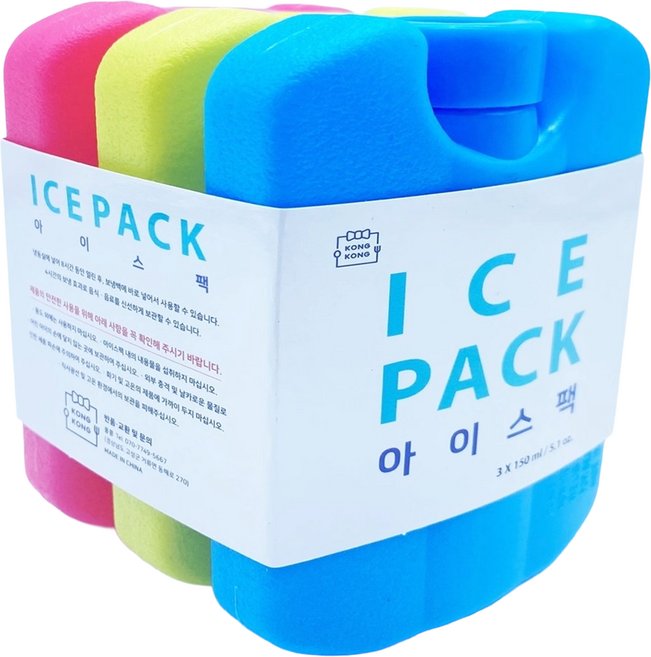 콩콩 미니 아이스팩 3종 세트, 3개, 1개