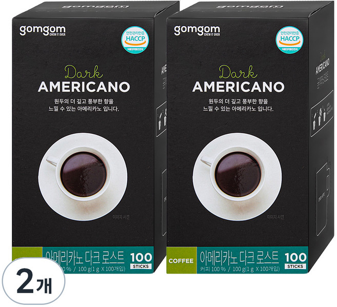 곰곰 아메리카노 다크로스트, 1g, 100개입, 2개