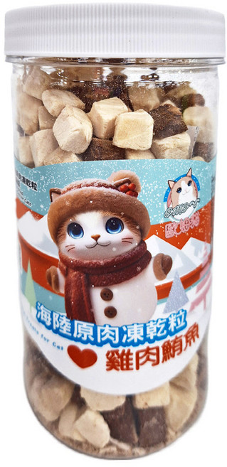 OMO 歐姆貓 海陸原肉凍乾粒, 雞肉鮪魚, 90g, 1罐
