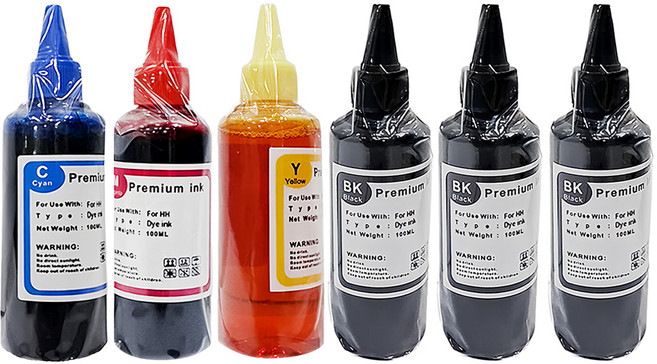 NEXTPAGE 台灣榮工 全系列 Dye Ink可填充染料墨水瓶/副廠填充墨水 適用於 HP 印表機, 黑色 + 黃色 + 紅色 + 藍色, 1組