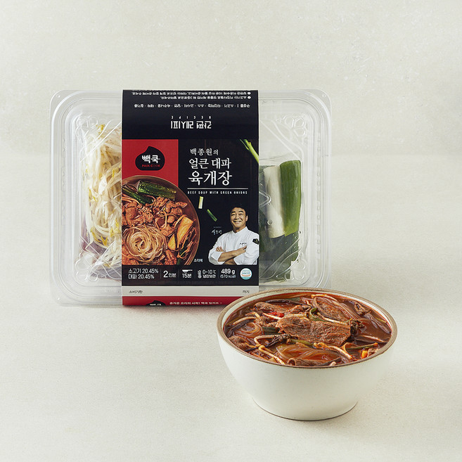 TBK 백종원의 얼큰 대파 육개장 밀키트, 489g, 1개