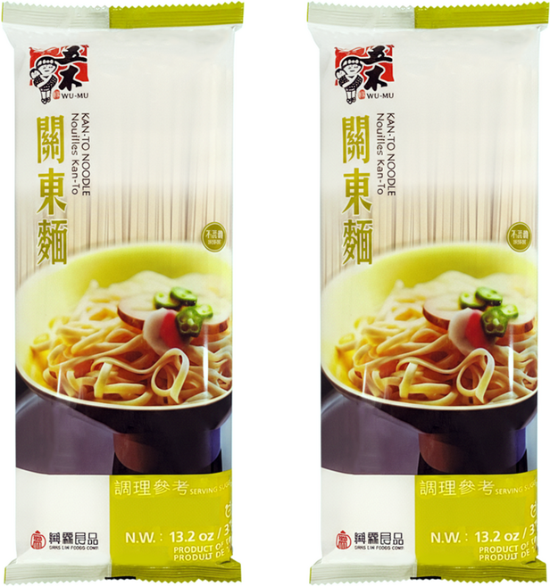五木 關東麵 嚴選原料製成 無添加麵質改良劑及人工防腐劑, 375g, 2包