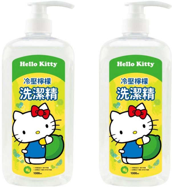 AKIRA 御衣坊 HELLO KITTY檸檬濃縮洗潔精, 1L, 2瓶