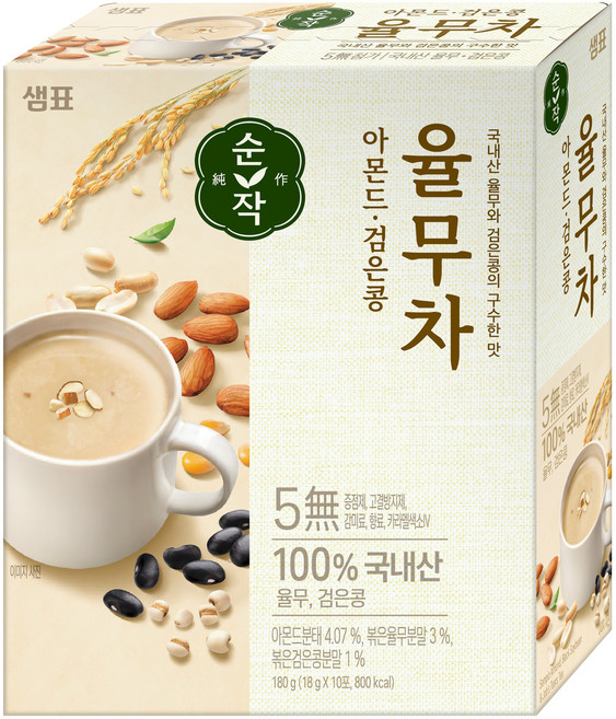 순작 아몬드 검은콩 율무차, 18g, 10개입, 1개