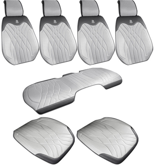 순잠 썸머 컬러풀 카시트 풀세트, 그레이, 1세트