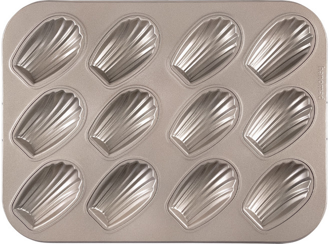 아노마드 깊은 마들렌틀 팬 12구 골드, 1개