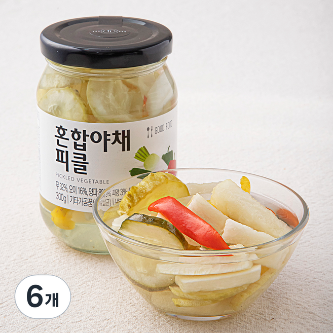 정성식품 혼합야채 피클, 300g, 6개