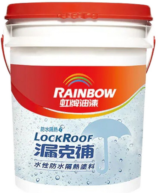 RAINBOW 虹牌油漆 424 漏克補水性防水塗料, 純白, 18.925L, 1桶