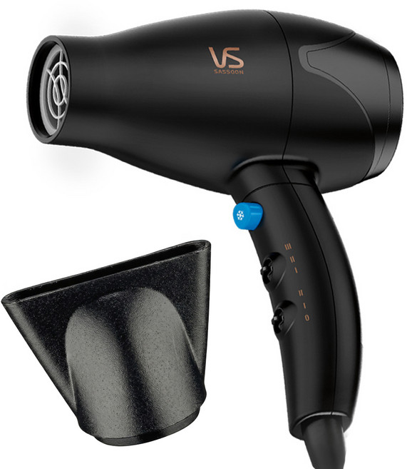 VS 沙宣 1400W 迷你 吹風機 3段溫度 VS359BW 大風量 負離子 附吹風嘴 黑色