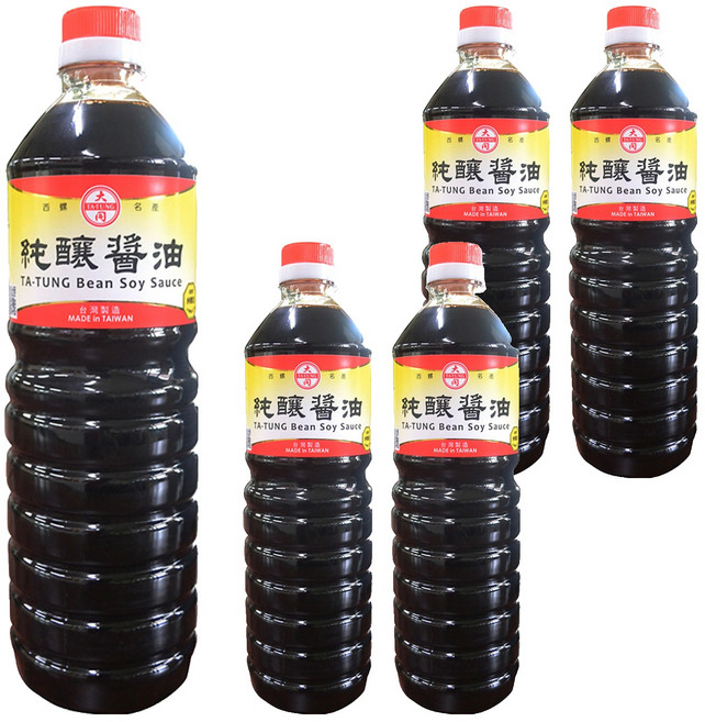 大同醬油 大同純釀造醬油, 1L, 5瓶