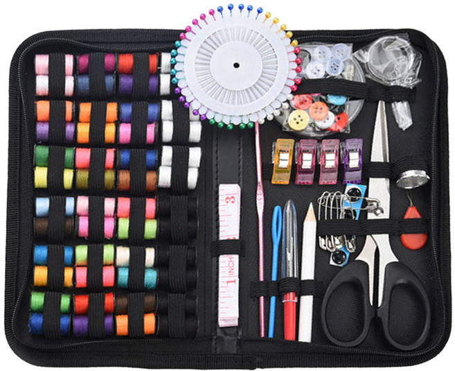 布藝縫紉針線包套組, Black, 1組