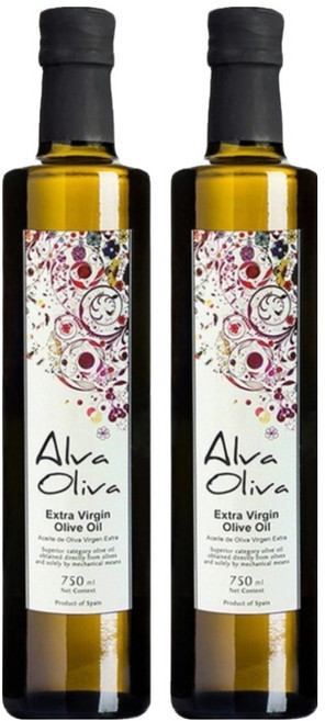 Alva Oliva 艾娃橄欖 特級冷壓初榨橄欖油, 750ml, 2瓶