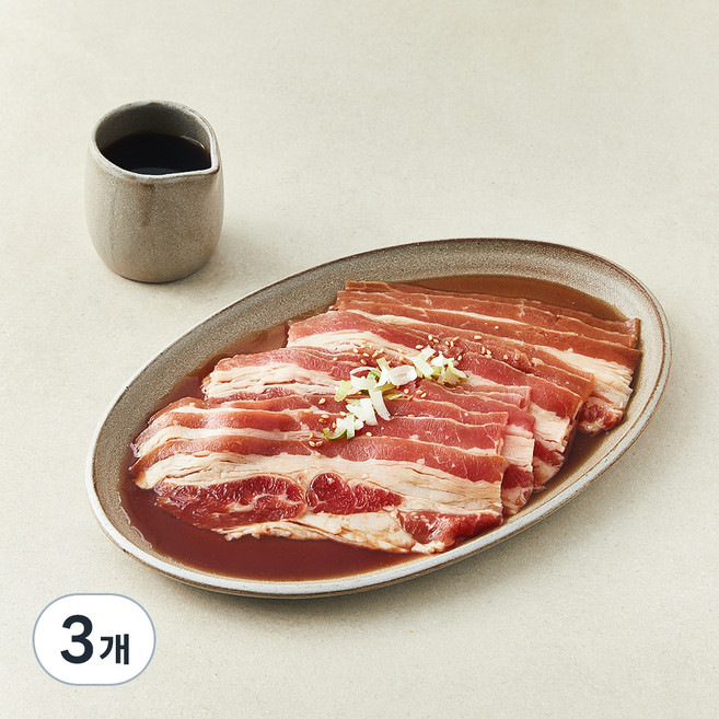 고급진 야끼니꾸 우삼겹 양념구이, 3개, 400g