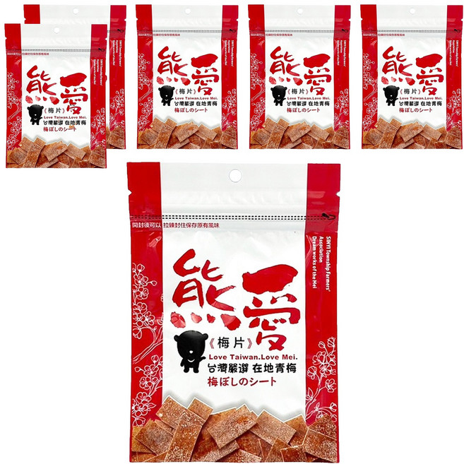 梅子夢工廠 熊愛梅片, 15g, 6包