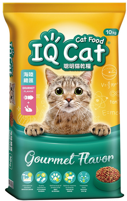 IQ Cat 聰明貓 成貓用 乾糧, 海陸總匯口味, 10kg, 1袋