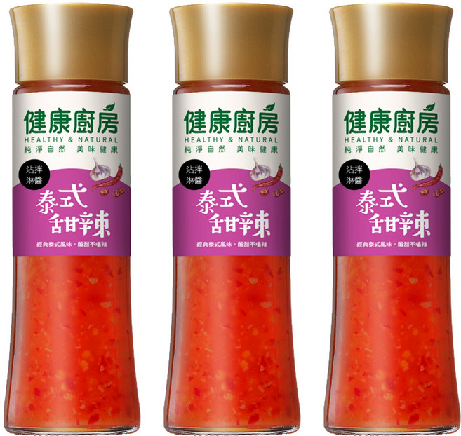 健康廚房 泰式甜辣拌醬, 200ml, 3瓶