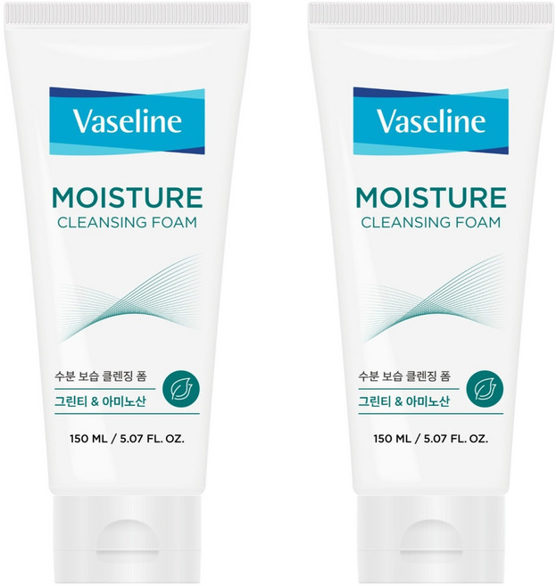 바세린 모이스처 클렌징 폼, 2개, 150ml