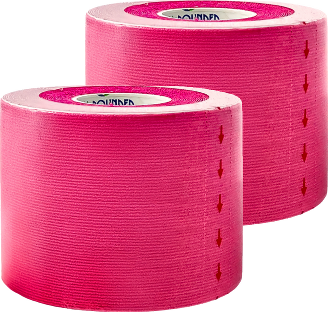 ALL-ROUNDED 全展 醫療用黏性膠帶及黏性繃帶未滅菌 全能貼 運動肌貼 粉紅, 1入, 2盒