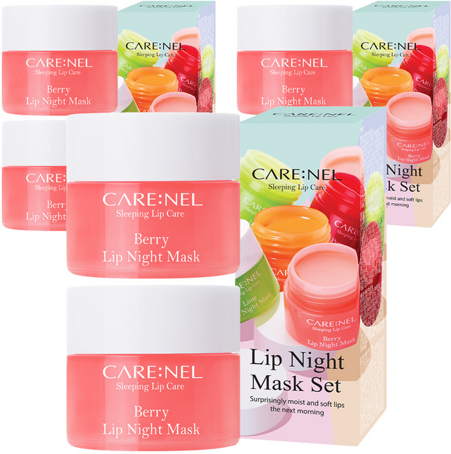 까레넬 베리 립 나이트 마스크 5g, 1개입, 6개