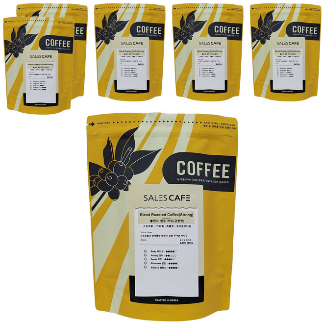 세일즈카페 블렌드 커피 강한맛 분쇄 원두, 더치(중간~굵음), 500g, 6개