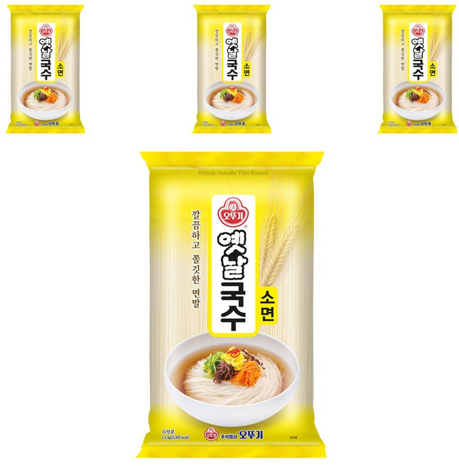 오뚜기옛날 국수 소면, 1.5kg, 4개