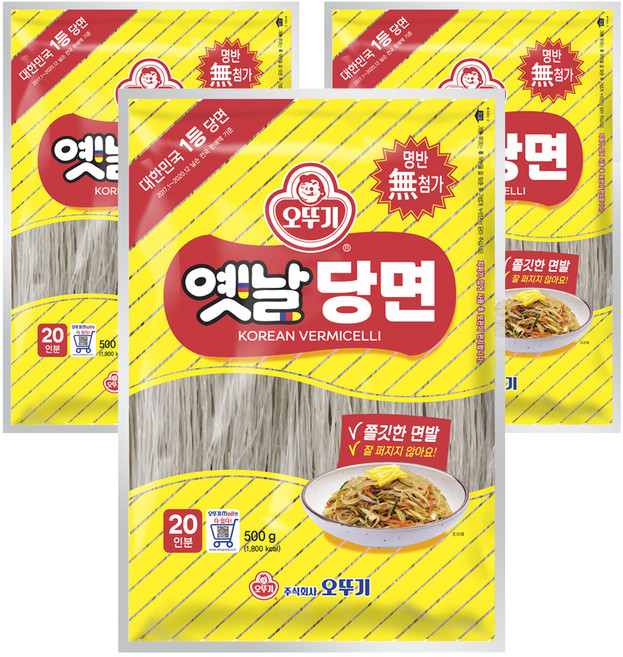 오뚜기 옛날 당면, 500g, 3개