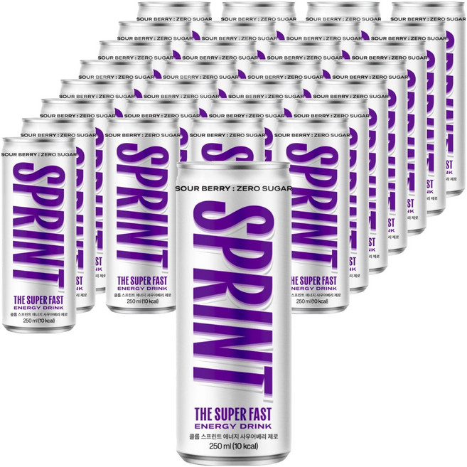 클룹 스프린트 에너지드링크 사우어베리 제로, 250ml, 48개
