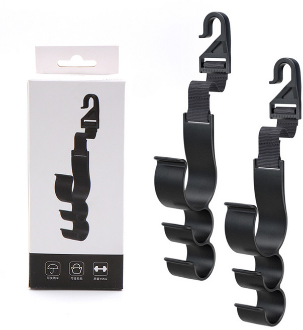 카템 트리플 차량용 우산걸이 CT209 2p, 1세트, 블랙