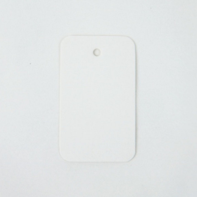 아이엔피 무지 라벨택 귀도리 3 x 5 cm, 화이트, 300개