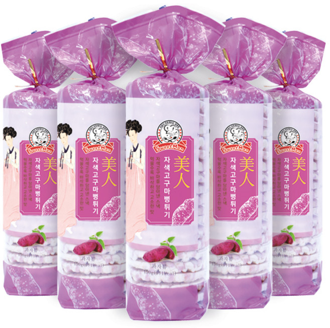 스위트맨 미인 자색고구마 뻥튀기, 150g, 5개