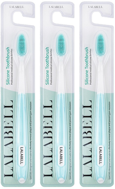 라라벨 실리콘 칫솔 랜덤 발송, 3개, 1개입