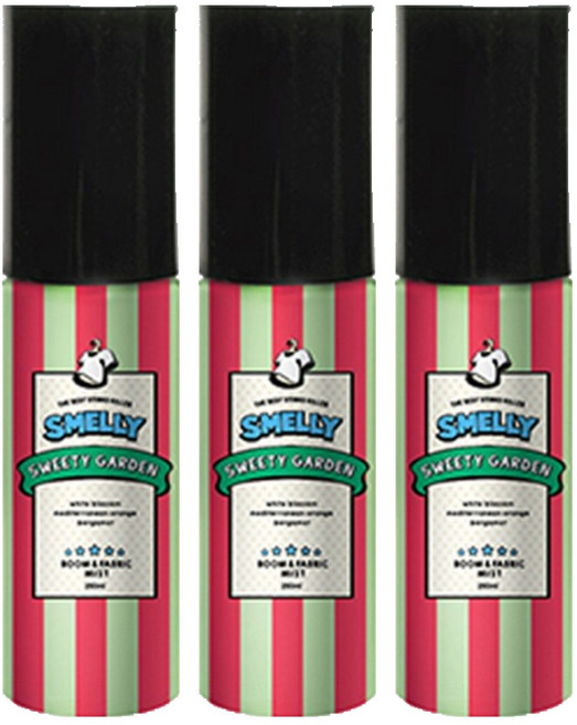 스멜리 룸앤패브릭 미스트, 60ml, 3개, 스위티가든