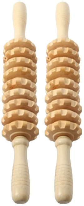 원목 건강 지압롤러 안마봉, 2개