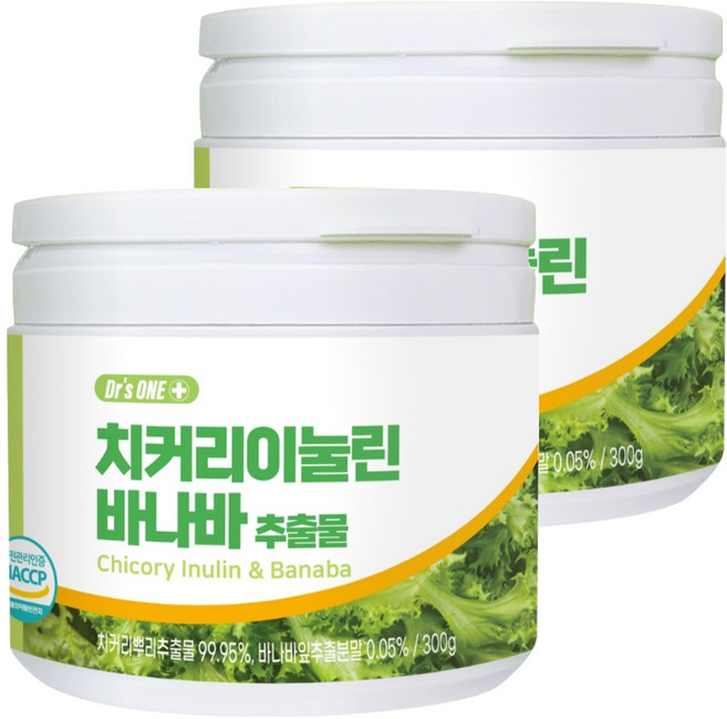 닥터스원 치커리 이눌린 바나바 추출분말, 300g, 2개