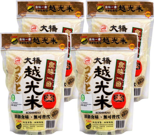 大橋牌 頂級越光米, 1.5kg, 4包, 頂級