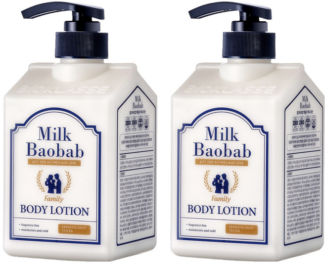 밀크바오밥 패밀리 바디로션 무향, 2개, 500ml