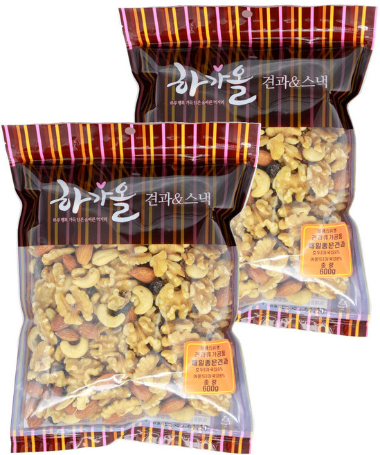 [하가올] 매일좋은견과 오리지널, 600g, 2개